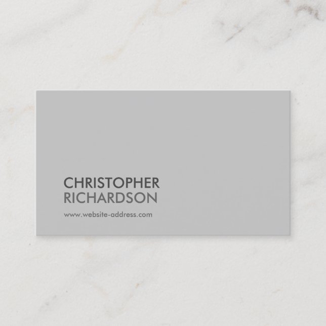 MODERN BERUFLICH Light Gray Visitenkarte (Vorderseite)