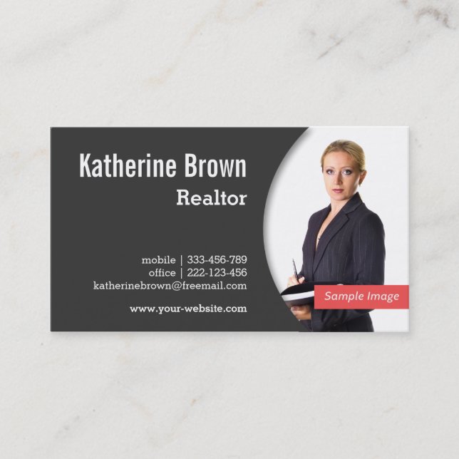 Modern, beruflich, Realtor, wirkliches Anwesen, Visitenkarte (Vorderseite)