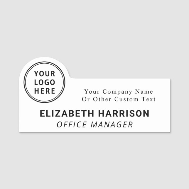 Modern Berufliches Logo Namensschild (Vorderseite)