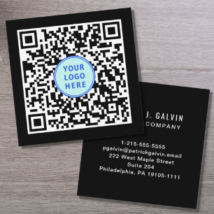 Modern Berufliches QR-Logo Quadratische Visitenkarte