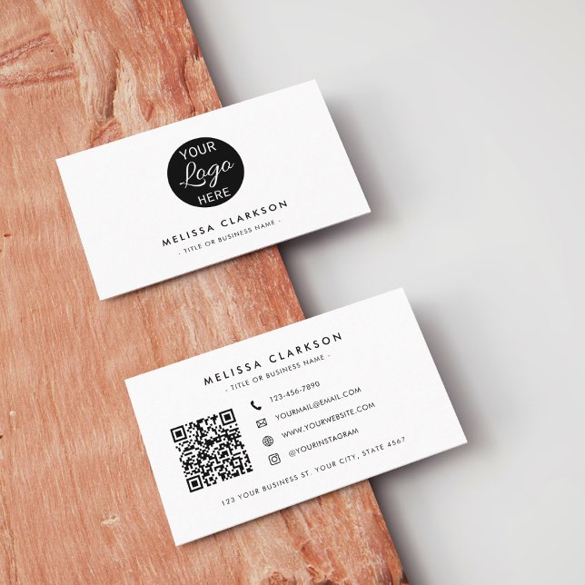 Modern Berufliches QR-Logo Visitenkarte (Von Creator hochgeladen)