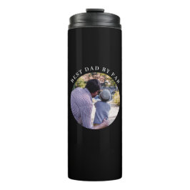 Modern Best Dad By Par Custom Family Photo Thermosbecher