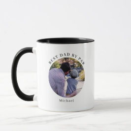 Modern Best Dad By Par Personalized Photo Coffee Tasse