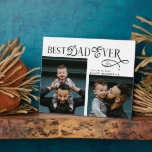 Modern Best Dad Ever 2 Photos Fathers Day Gifts Fotoplatte<br><div class="desc">Give Dad a gift that speaks straight to the heart. This Modern Best Dad Ever plaque features a sleek, minimal design with bold typography and space for two meaningful photos - making it the perfect way to celebrate fatherhood and capture memories that last. Customize with your favorite father-child moments, travel...</div>