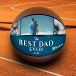 Modern Best Dad Ever Father`s Day 3 Photo Collage Basketball<br><div class="desc">Modern Best Dad Ever Father`s Day Basketball with 3 Photo Collage and Name. A perfect gift for a dad or a new dad on Father`s Day. Personalize with three of your photos, dad`s name and the year. You can change any text on the basketball. A great gift to remember and...</div>