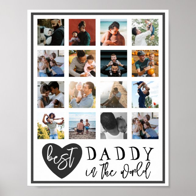 Modern Best Daddy 16 Foto Poster (Vorne)