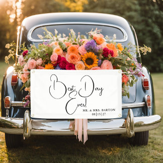 Modern Best Day Ever Car Banner