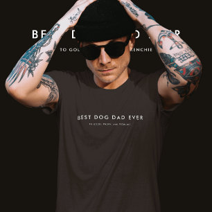 Modern Best Dog Vater je Individuelle Name Black T-Shirt