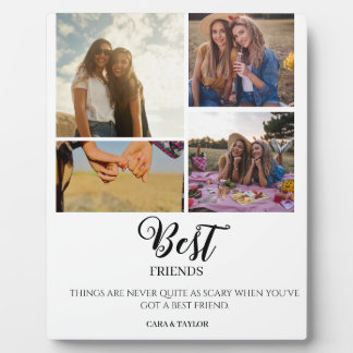 Modern Best Friend Photo Grid Keepsake Gift Plaque Fotoplatte