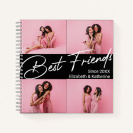 Modern Best Friends 4 Foto Collage Geschenk Notizbuch