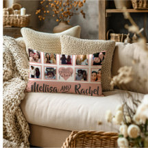 Modern Best Friends Photo Nom Lumbar Coussin