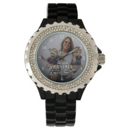Modern Best Grandma Ever Photo Personalized Armbanduhr