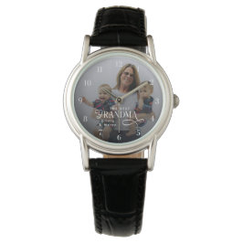 Modern Best Grandma Ever Photo Personalized Armbanduhr