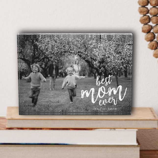 Modern Best Mama je Mommy Kids Name Script Fotoblock (Von Creator hochgeladen)