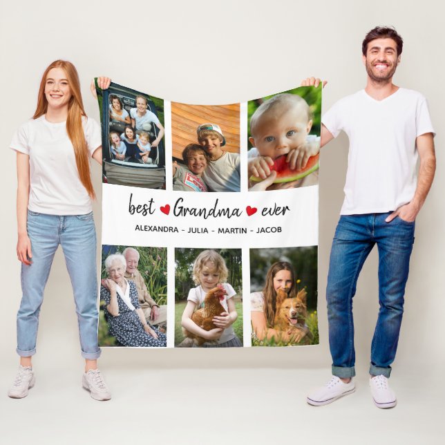Modern Best Oma je 6 Foto kundenspezifisch Fleecedecke (Beispiel)