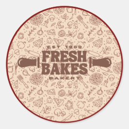 Modern Best Pizza In Town Professional Runder Aufkleber