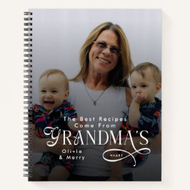 Modern Best Recipes Grandma Photo Grandkids Gifts Notizbuch