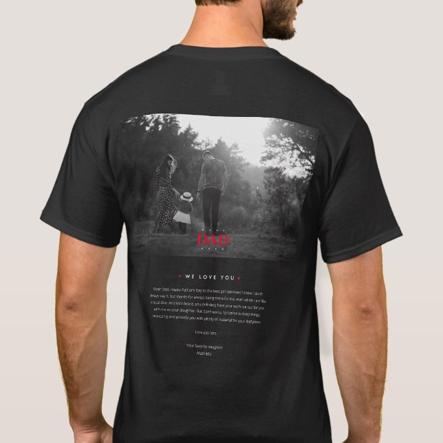 Modern Best Vater je Foto Funny Letter Daughter T-Shirt (Von Creator hochgeladen)