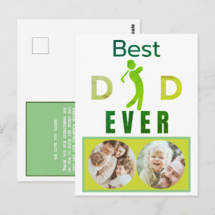Modern Best Vater jemals Golfer Golf Foto Fathday Postkarte