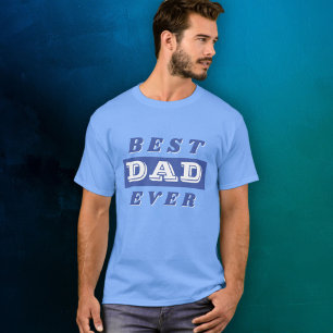 Modern Best Vater Pater Blue Typografy T-Shirt