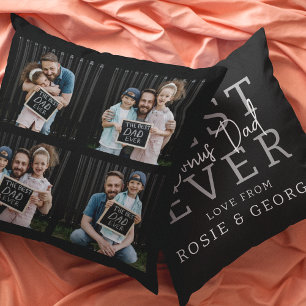 Modern Bester Ever Bonus-Daddy   Fotocollage Kissen