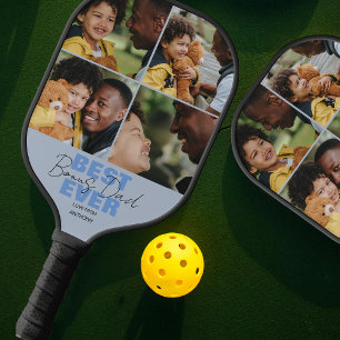 Modern Bester Ever Bonus-Daddy Fotocollage Pickleball Schläger