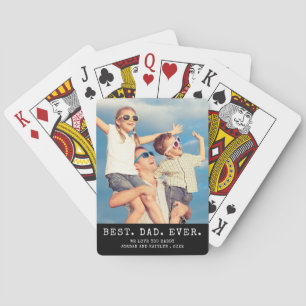 Modern BESTER VATER Aller Zeiten Ein Foto Personal Spielkarten