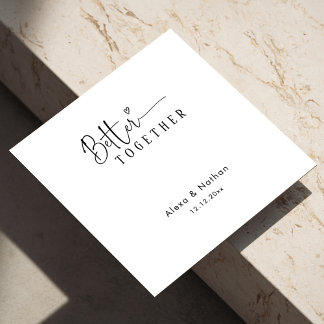 Modern Better Together Herzlich Personalisierte Ho Serviette