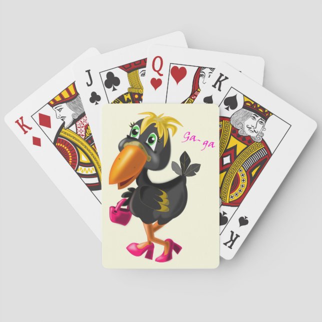 Modern Bird Funny Playing Cards Spielkarten (Rückseite)