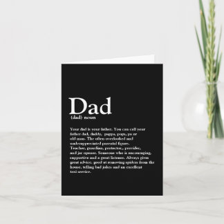 Modern Birthday Dad definition trendy typography Karte