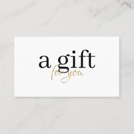 Modern Black and Gold Typography Business Discount Visitenkarte