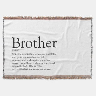Modern Black and White Fun Cool Brother Decke