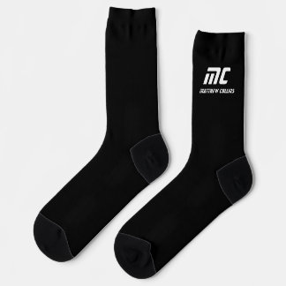 Modern Black and White Personalized Monogram Socken