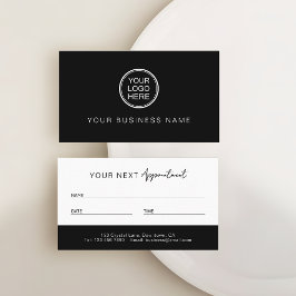 Modern Black and White Professional Terminkarte