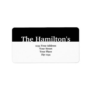 Modern Black Banner Adressaufkleber