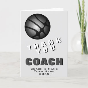 Modern Black Basketball Danke Coach