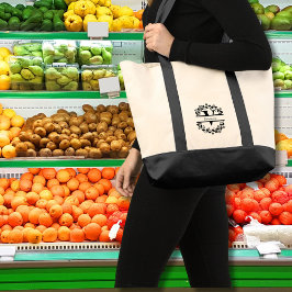 Modern Black Floral Wreath Split Monogram "V" Tragetasche