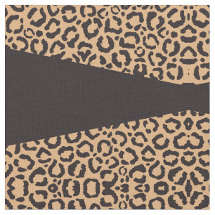 Modern Black Gold Cheetah Leopard Animal Print Stoff