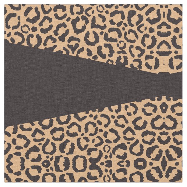 Modern Black Gold Cheetah Leopard Animal Print Stoff (Nahaufnahme)
