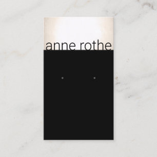 Modern Black Gold Earring Display Holder Visitenkarte