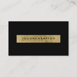 Modern Black Gold Luxe Business Card, Folie Visitenkarte