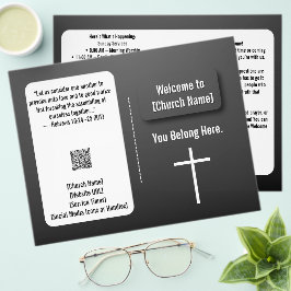 Modern Black Gradient Church Bulletin Flyer