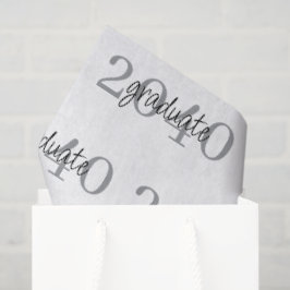 Modern Black Graduation Year Custom Gift Seidenpapier