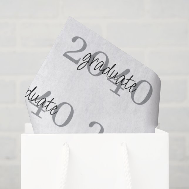 Modern Black Graduation Year Custom Gift Seidenpapier (Geschenktüte)