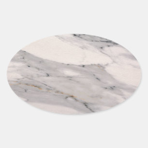 Modern black gray pink marble pattern ovaler aufkleber