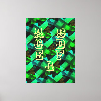 modern - BLACK-GREEN-BLUE-YELLOW-Sehr schön Leinwanddruck