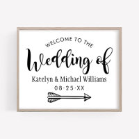 Modern Black Handwritten Script Wedding Welcome