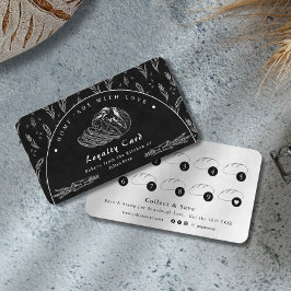Modern Black Homemade Bakery Loyalty Card Visitenkarte