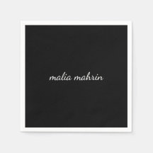 Modern Black Monogram Script Design