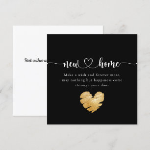 Modern Black New Zuhause Housewarming Card Dankeskarte